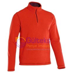 Dik Yaka Fermuarlı Polar Sweatshirt Kırmızı-Dik-Yaka-Dik-Yaka-Fermuarli-Polar-Sweatshirt-Kirmizi